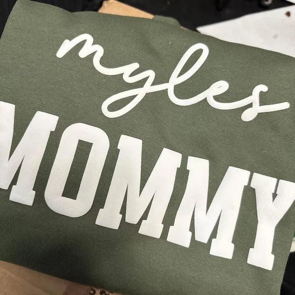 Custom Text Hoodies, Personalized Puff Print Embossed Sweatshirt Gift for Mom Christmas Gift Idea Business Logos Employee Gift