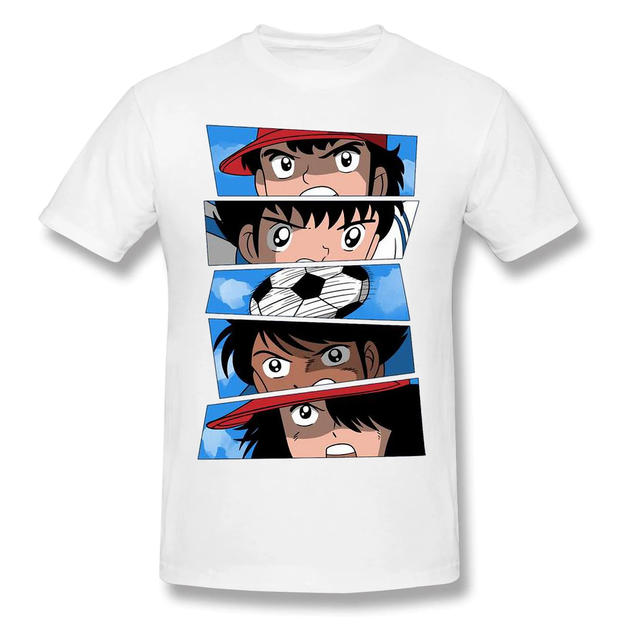 BALL IS LIFE Tops Clothes Streetwear Design Captain Tsubasa About Football Anime Cotton Men T-Shirt