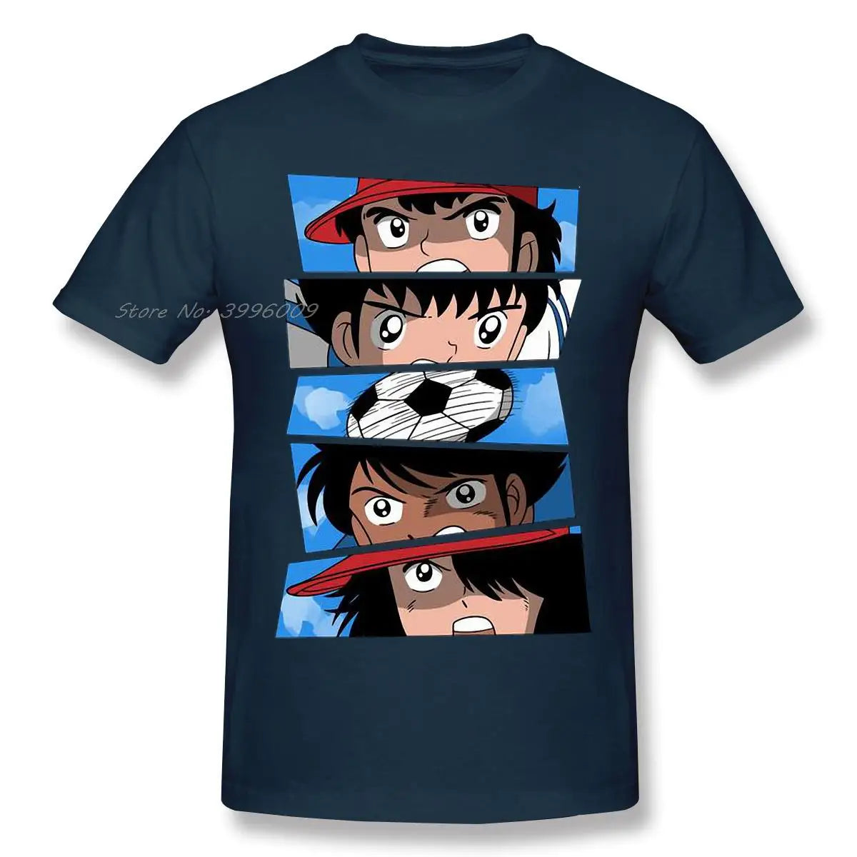 BALL IS LIFE Tops Clothes Streetwear Design Captain Tsubasa About Football Anime Cotton Men T-Shirt