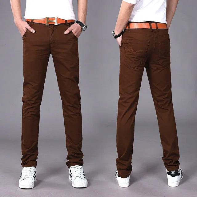 2022 Spring Autumn New Casual Pants Men Cotton Slim Fit Chinos Fashion Trousers Male Brand Clothing Plus Size 9 colour 919
