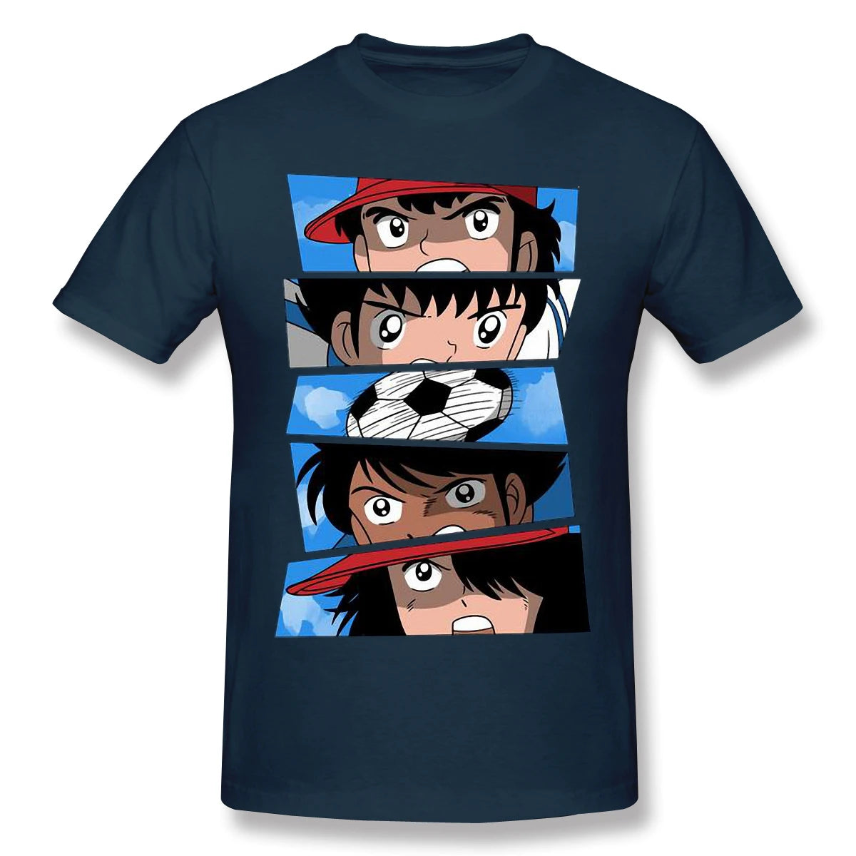BALL IS LIFE Tops Clothes Streetwear Design Captain Tsubasa About Football Anime Cotton Men T-Shirt