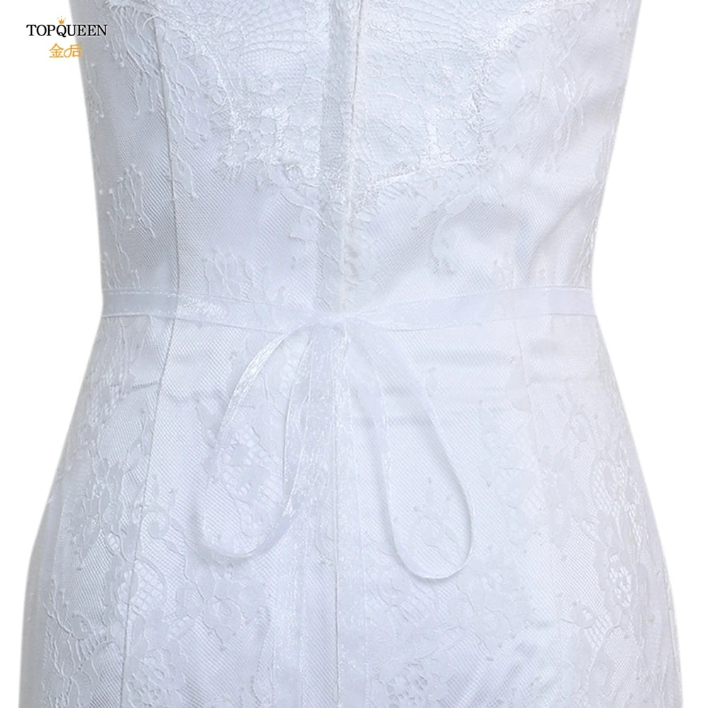 TOPQUEEN Wedding Belts and Sashes Handmade Beaded Belts for Dresses Pearl and Rhinestone Trim SIlver Gold Wedding Belt S383