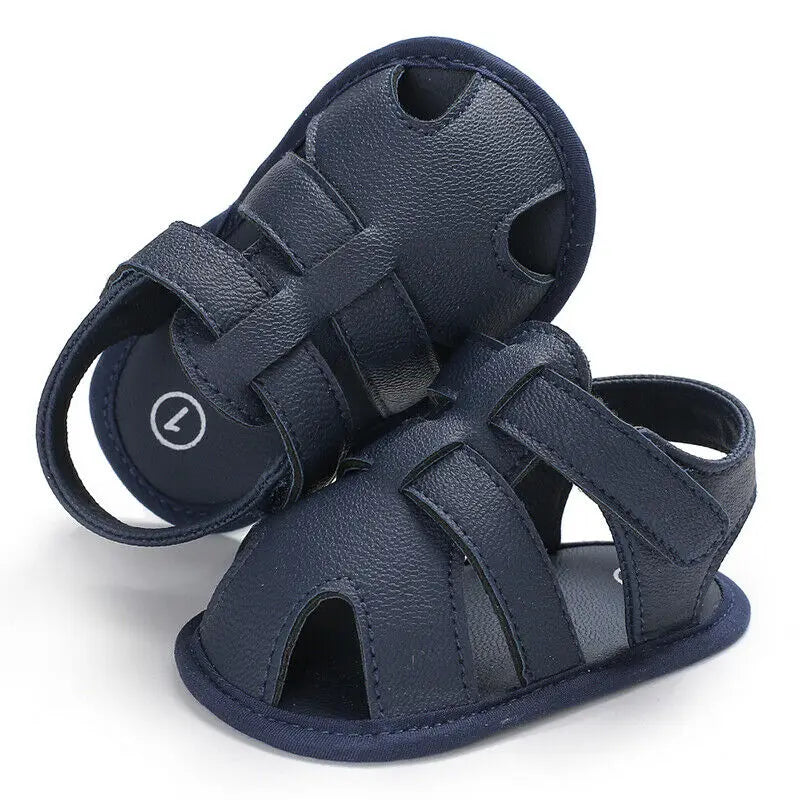 2019 Baby First Walkers Baby 0-18 months Boy Girl Slippers Toddler Kids Nursery School Summer New Leather Shoes