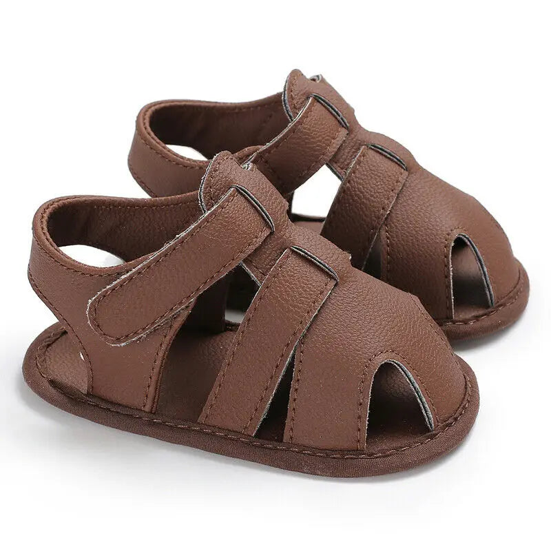 2019 Baby First Walkers Baby 0-18 months Boy Girl Slippers Toddler Kids Nursery School Summer New Leather Shoes