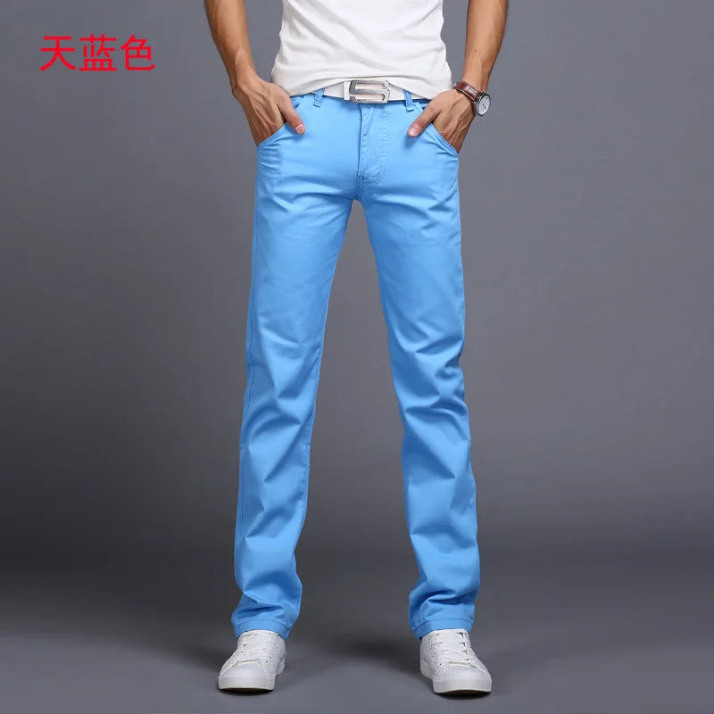 2022 Spring Autumn New Casual Pants Men Cotton Slim Fit Chinos Fashion Trousers Male Brand Clothing Plus Size 9 colour 919