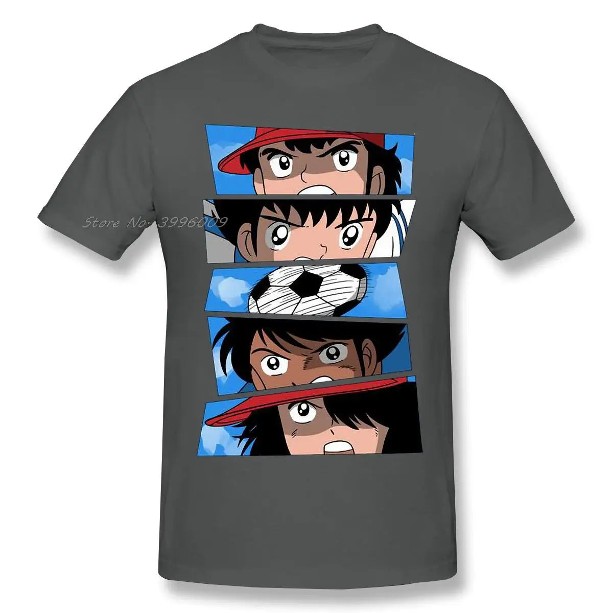 BALL IS LIFE Tops Clothes Streetwear Design Captain Tsubasa About Football Anime Cotton Men T-Shirt