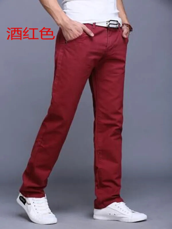 2022 Spring Autumn New Casual Pants Men Cotton Slim Fit Chinos Fashion Trousers Male Brand Clothing Plus Size 9 colour 919