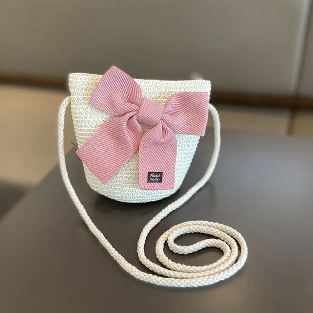 Summer Girls Beach Sun Hats Lotus Leaf Brim Cute Squinting Eyes Bowknot Outdoor Sun Protection Children Straw Cap Kids