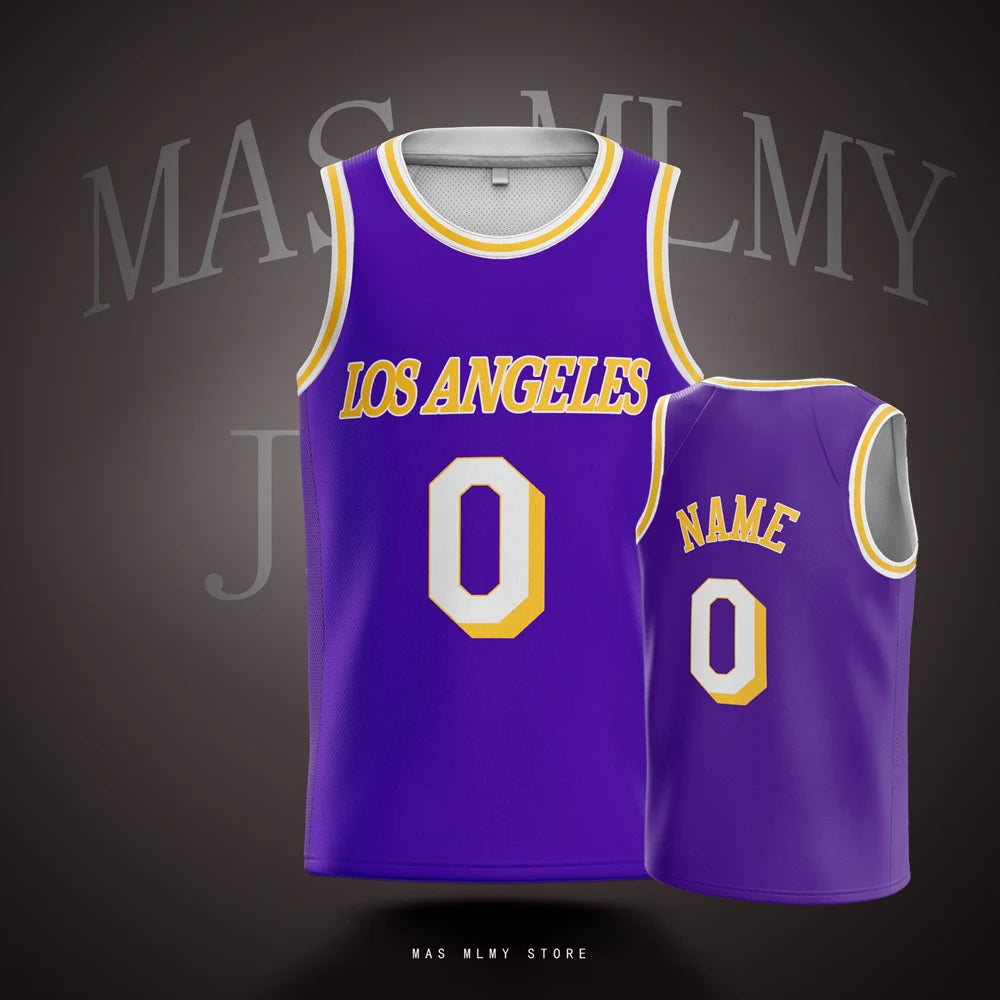 Customized Basketball Jersey DIY Sports jerseys Printed Los Angeles Personalized Team Name Number Man Women Adults Youth Kids