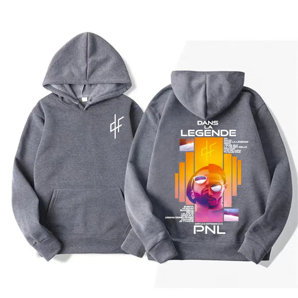 French Rapper Le Monde Chico PNL Album Cover Hoodies Men's Clothing High Quality Fleece Sweatshirts Fashion Hip Hop Retro Hoodie