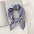 Luxury Solid 70*70cm Silk Square Scarf Women Soft Satin Hairband Neckerchief Tie Female Headband Foulard Bag Ribbon Gift