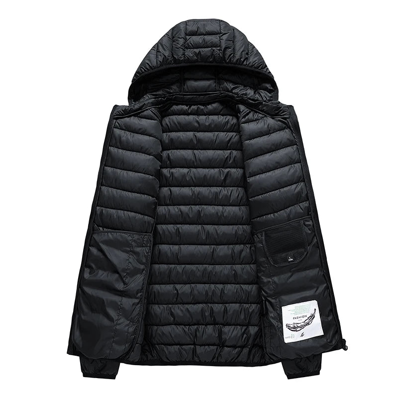 8XL Men New Autumn Winter Warm Waterproof Parkas Jacket Coat Mens Hooded Casual Outwear Detachable Hat Outfits Parkas Coat Male