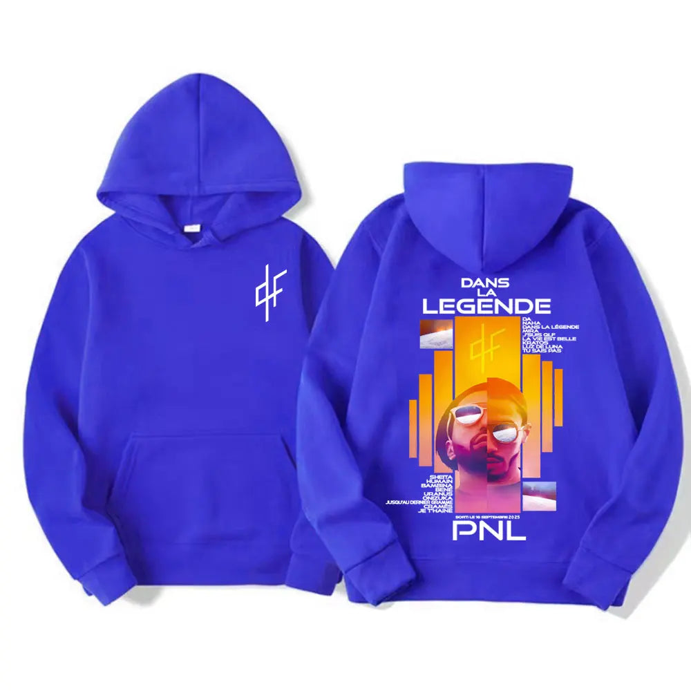 French Rapper Le Monde Chico PNL Album Cover Hoodies Men's Clothing High Quality Fleece Sweatshirts Fashion Hip Hop Retro Hoodie