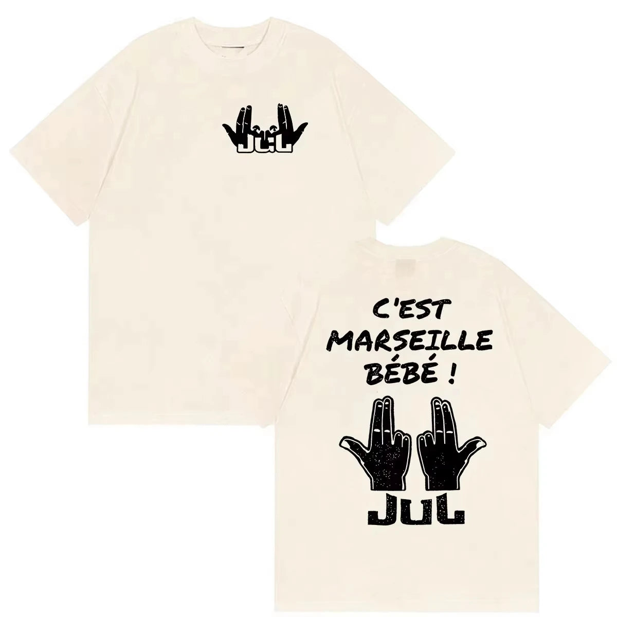 JUL C'est Marseille Bébé Album 2026 Print T Shirts Men Women Clothing Fans Short Sleeve T-shirt Casual pure Cotton Tops Tees