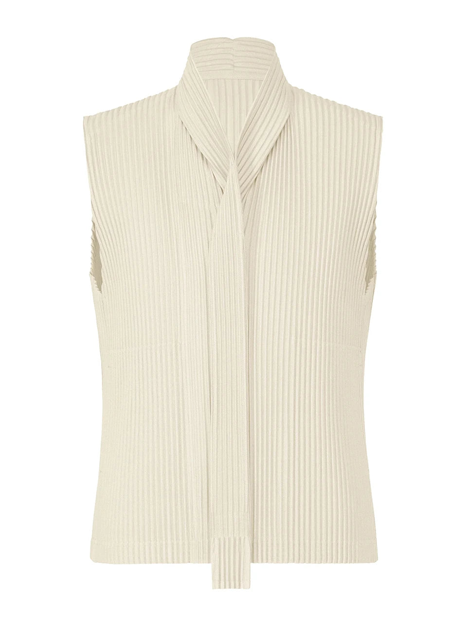 Miyake Pleated Homme Plisse Tie collar Tops