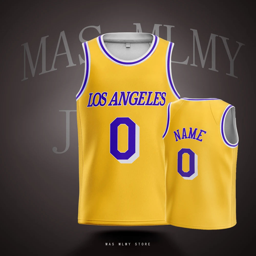 Customized Basketball Jersey DIY Sports jerseys Printed Los Angeles Personalized Team Name Number Man Women Adults Youth Kids