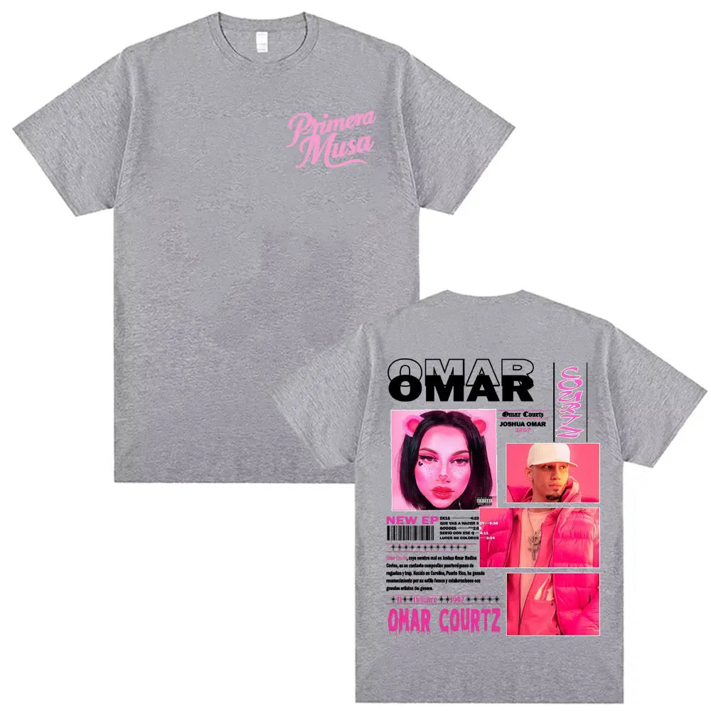 Rapper Omar Courtz Primera Musa 2025 Graphic T-shirts Men Women Vintage 90s Hip Hop Gothic T Shirt Summer Tops Oversized T-shirt