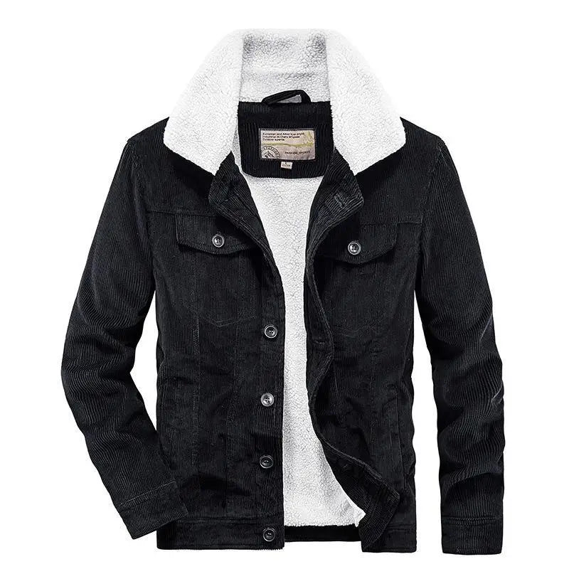 Men's Wear Single Breasted Loose Jacket Men's Corduroy Jacket Coat Winter Jacket Fashion Coat Casual Plush Outfit Winproof Coats