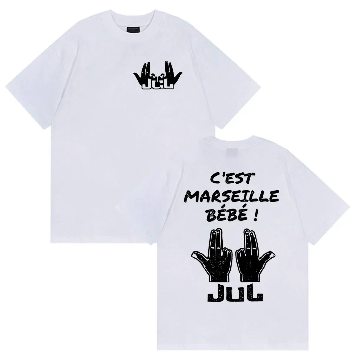 JUL C'est Marseille Bébé Album 2026 Print Shirts Men Women Clothing Fashion Y2K Short Sleeve T-shirt Casual Cotton Tops Tees