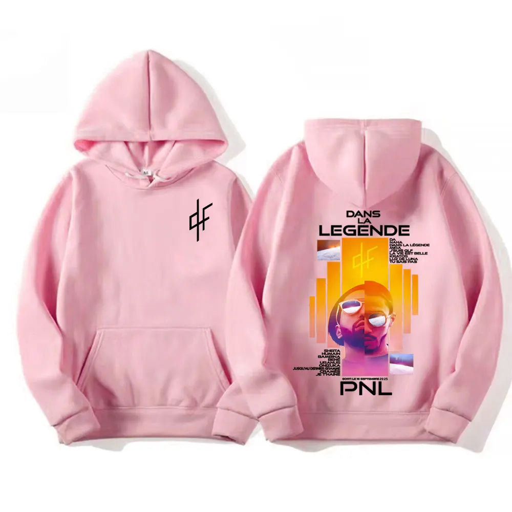 French Rapper Le Monde Chico PNL Album Cover Hoodies Men's Clothing High Quality Fleece Sweatshirts Fashion Hip Hop Retro Hoodie
