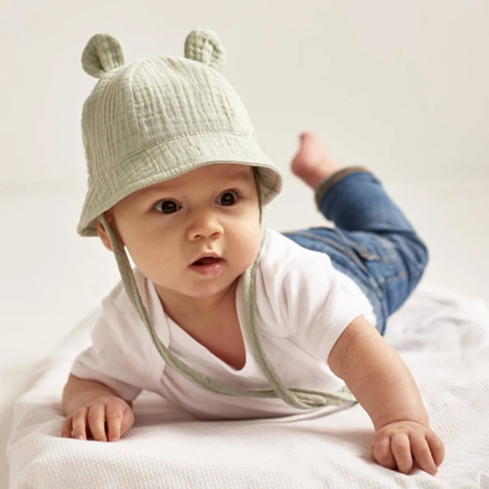 Spring Autumn Print Baby Bucket Hat Soft Cotton Girls Boys Outdoor Casual Panama Sun Cap Summer Infant Toddler Fisherman Hats