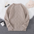 New\Japanese Style Round Neck Couple Sweater Plain Weave Style Casual Versatile Trendyy Men's Long-Sleeved Sweater Top
