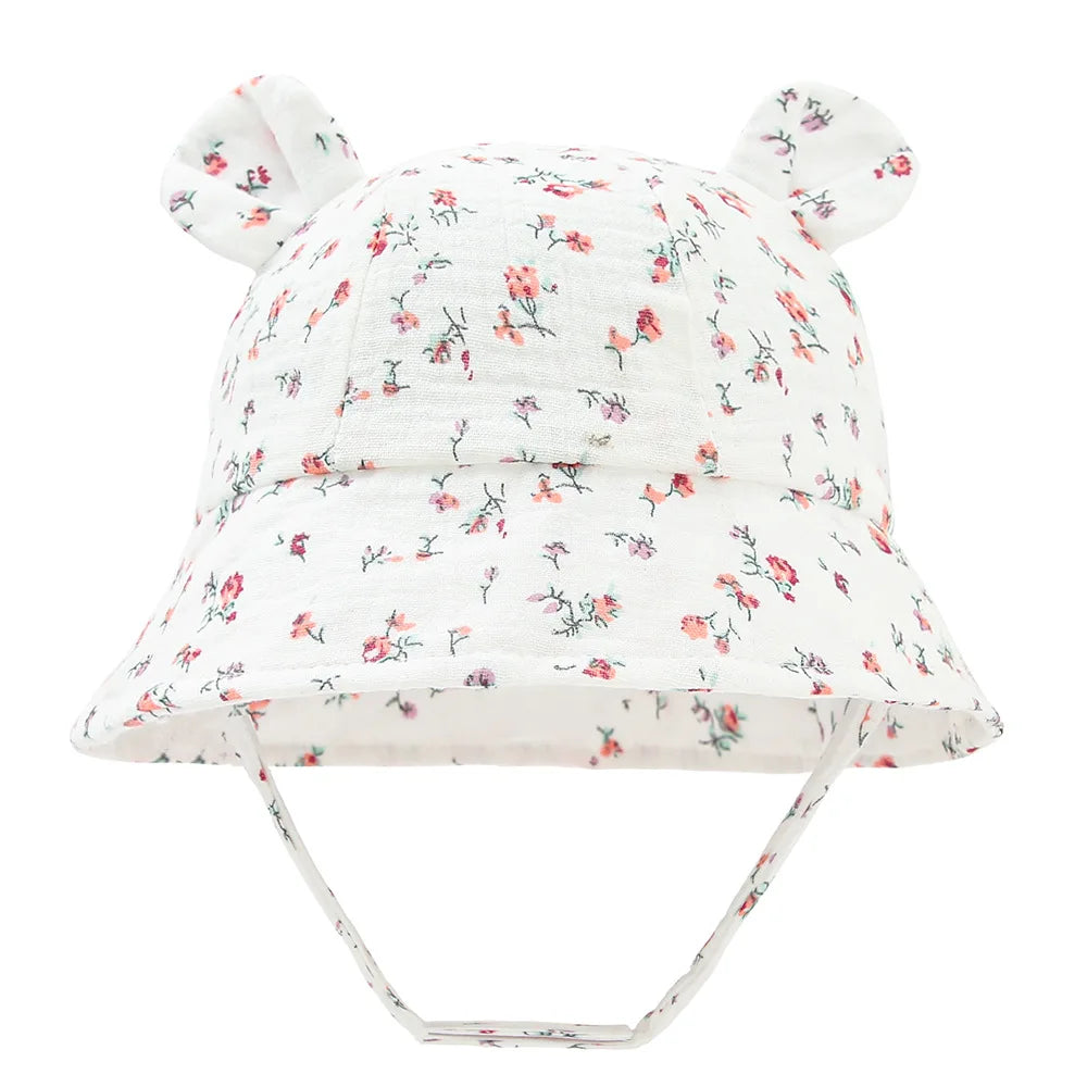 Spring Autumn Print Baby Bucket Hat Soft Cotton Girls Boys Outdoor Casual Panama Sun Cap Summer Infant Toddler Fisherman Hats