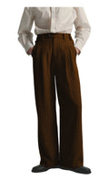 Boutique Fashion Solid Color Plaid Striped Men's Casual Business Office Formal Casual Suit Pants Groom's Wedding Dress Trousers