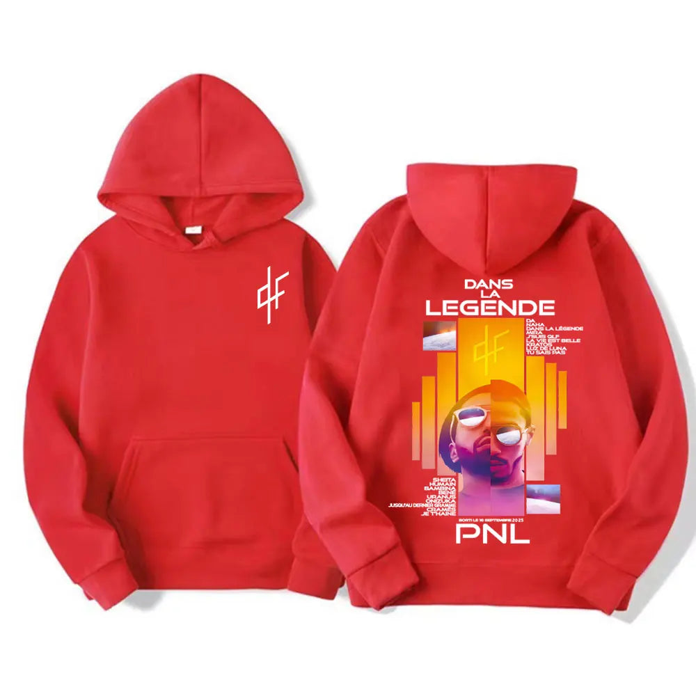 French Rapper Le Monde Chico PNL Album Cover Hoodies Men's Clothing High Quality Fleece Sweatshirts Fashion Hip Hop Retro Hoodie