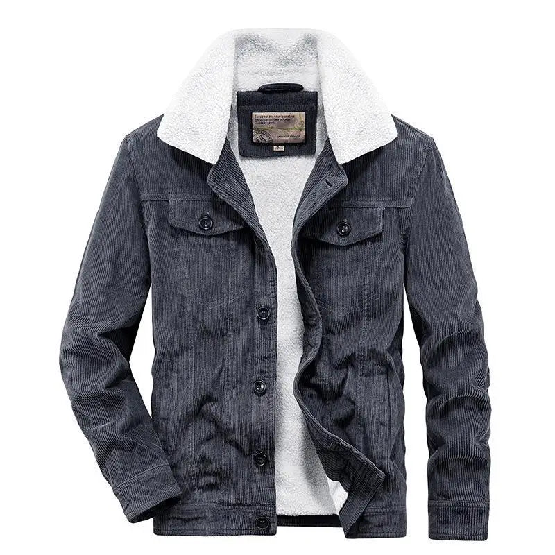 Men's Wear Single Breasted Loose Jacket Men's Corduroy Jacket Coat Winter Jacket Fashion Coat Casual Plush Outfit Winproof Coats