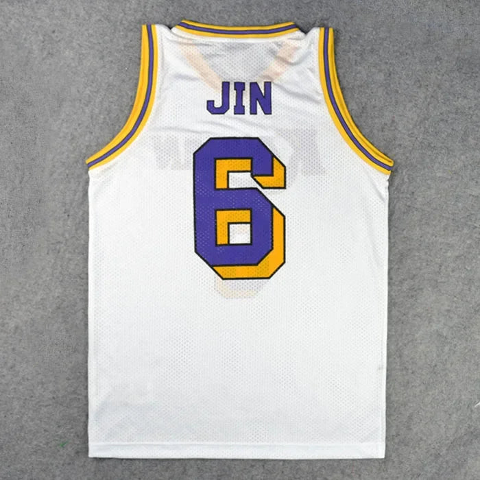 Cosplay Kainan School SG No. 6 SOICHIRO JIN Basketball Jersey Tank Tops Shirt Sports Wear Uniform White Purple Black M-XXL