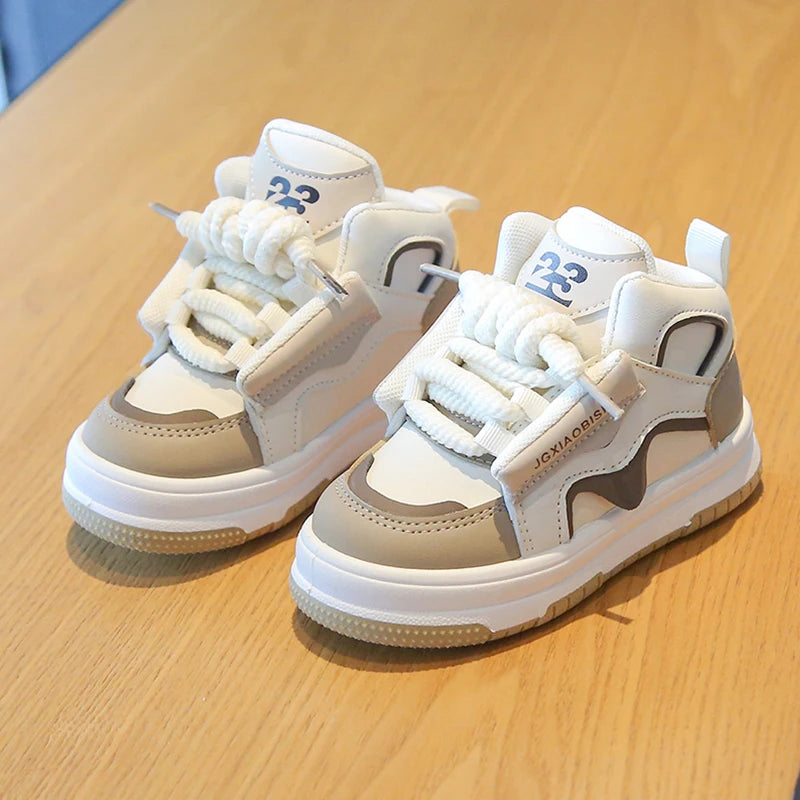 Children's Spring Autumn New Sports Shoes Boy's Casual Trend Board Shoes High Top Girl's Fashion Dopamine Running Shoes Sneakers