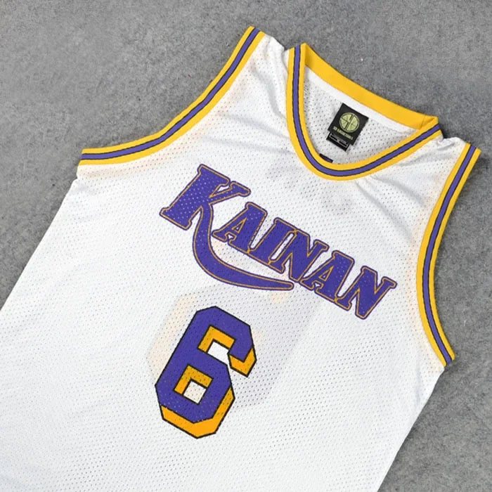 Cosplay Kainan School SG No. 6 SOICHIRO JIN Basketball Jersey Tank Tops Shirt Sports Wear Uniform White Purple Black M-XXL