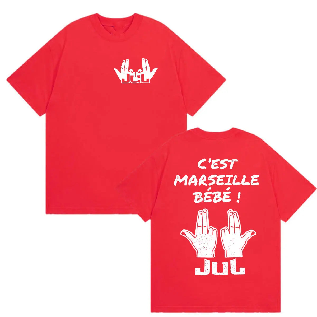 JUL C'est Marseille Bébé Album 2026 Print Shirts Men Women Clothing Fashion Y2K Short Sleeve T-shirt Casual Cotton Tops Tees