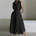 Korean Summer Sleeveless Shirt Dress for Women Turn Down Collar Ruched Maxi Dress Women Button Tunic Party Holiday Dress 원피스