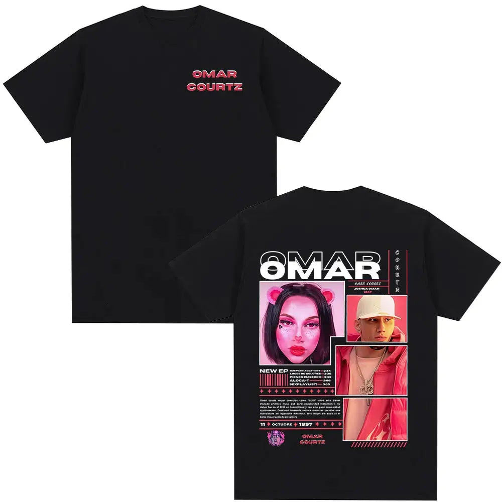 Rapper Omar Courtz Primera Musa 2025 Graphic T-shirts Men Women Vintage 90s Hip Hop Gothic T Shirt Summer Tops Oversized T-shirt