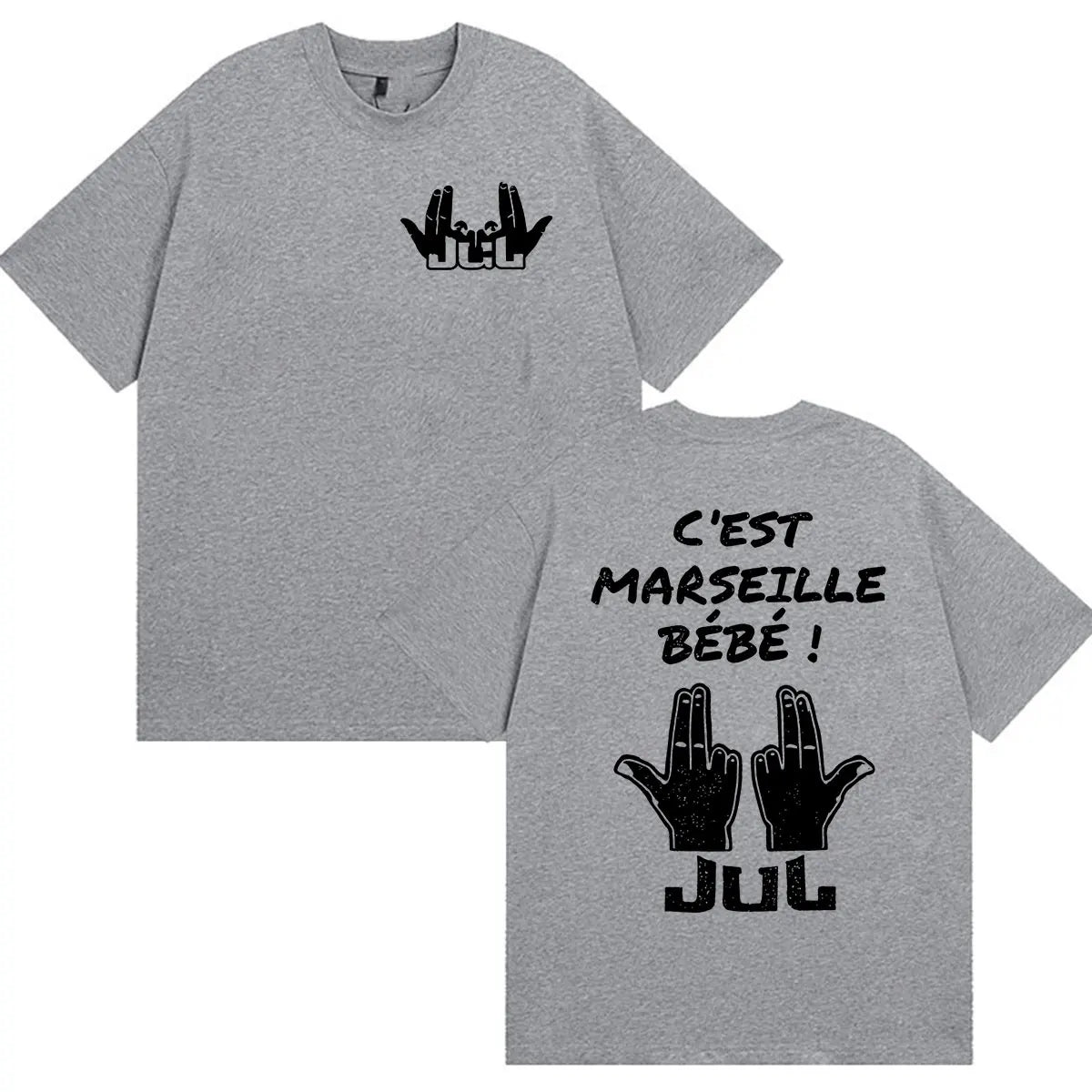 JUL C'est Marseille Bébé Album 2026 Print Shirts Men Women Clothing Fashion Y2K Short Sleeve T-shirt Casual Cotton Tops Tees