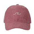 Corduroy Baseball Cap Men Women Wave Pattern Embroidery Adjustable Dad Cap Outdoor Casual Streetwear Neutral Fashion Sun Hat