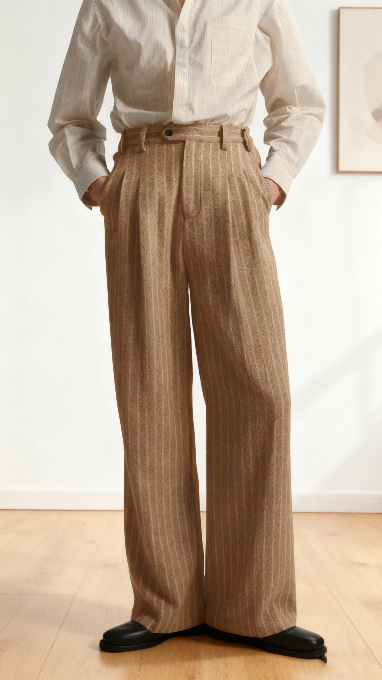Boutique Fashion Solid Color Plaid Striped Men's Casual Business Office Formal Casual Suit Pants Groom's Wedding Dress Trousers