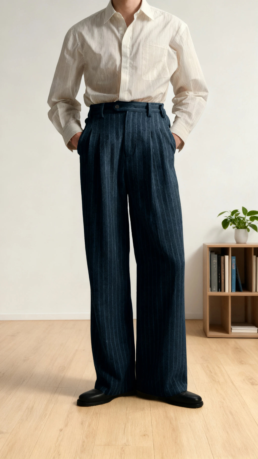 Boutique Fashion Solid Color Plaid Striped Men's Casual Business Office Formal Casual Suit Pants Groom's Wedding Dress Trousers