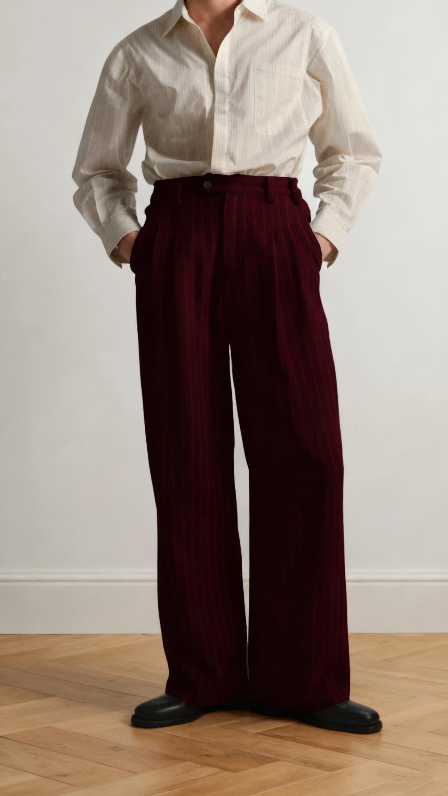 Boutique Fashion Solid Color Plaid Striped Men's Casual Business Office Formal Casual Suit Pants Groom's Wedding Dress Trousers