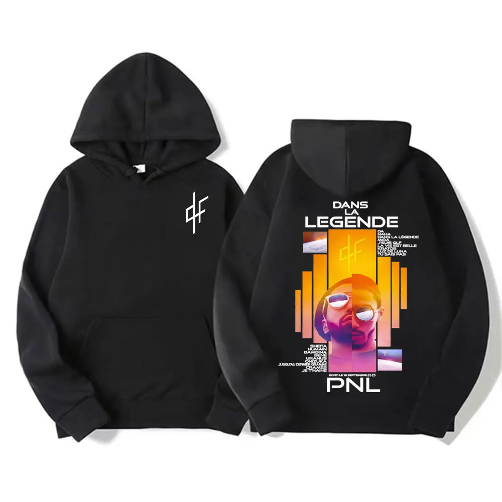 French Rapper Le Monde Chico PNL Album Cover Hoodies Men's Clothing High Quality Fleece Sweatshirts Fashion Hip Hop Retro Hoodie
