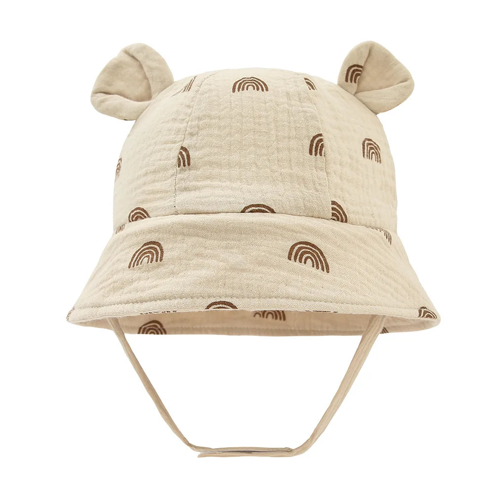 Spring Autumn Print Baby Bucket Hat Soft Cotton Girls Boys Outdoor Casual Panama Sun Cap Summer Infant Toddler Fisherman Hats