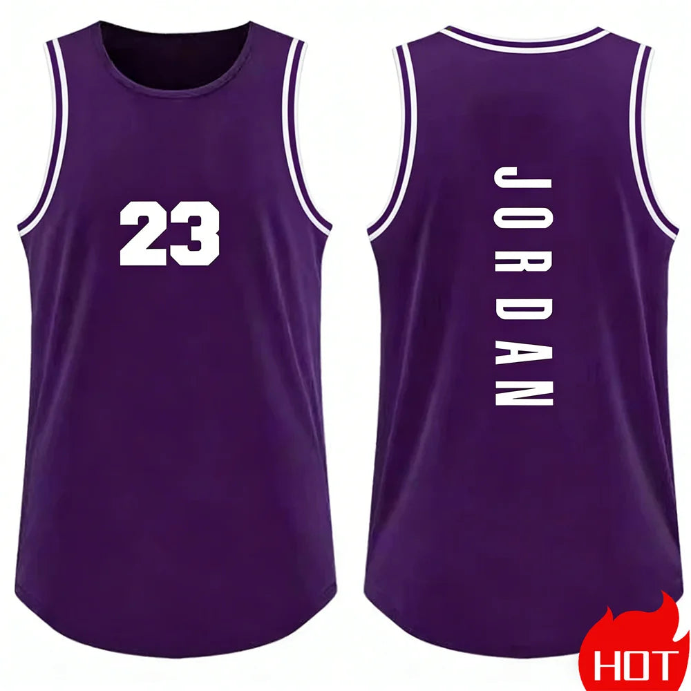 tank tops for man Running man sleeveless top leisure Vest Men Basketball Jersey smiling face graphic tank top man summer clothes