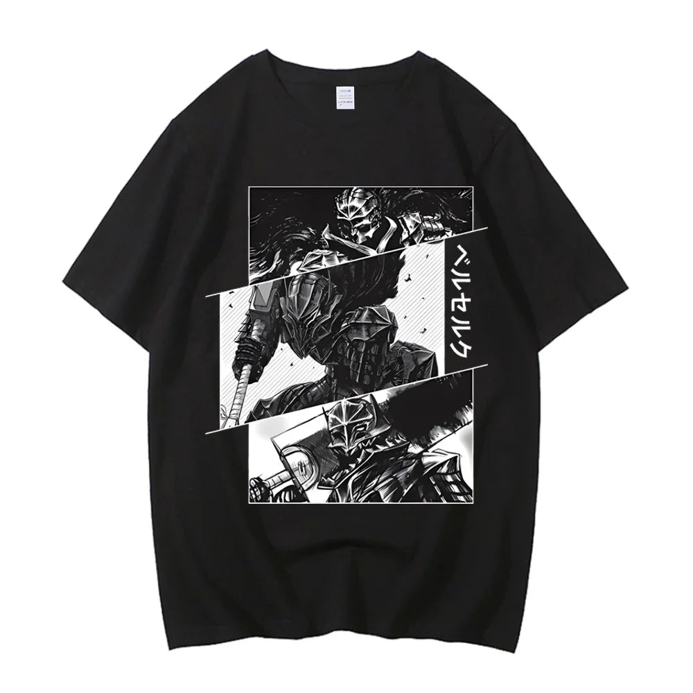 Anime Berserk Tshirt Summer Men Women High Quality Cotton Short Sleeve T Shirt Print T-shirt Tops 2024 Tee Trend Fans Clothes