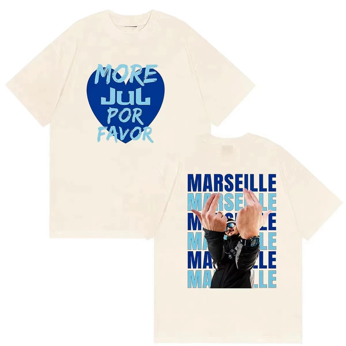 JUL C'est Marseille Bébé Album 2026 Print T Shirts Men Women Clothing Fans Short Sleeve T-shirt Casual pure Cotton Tops Tees