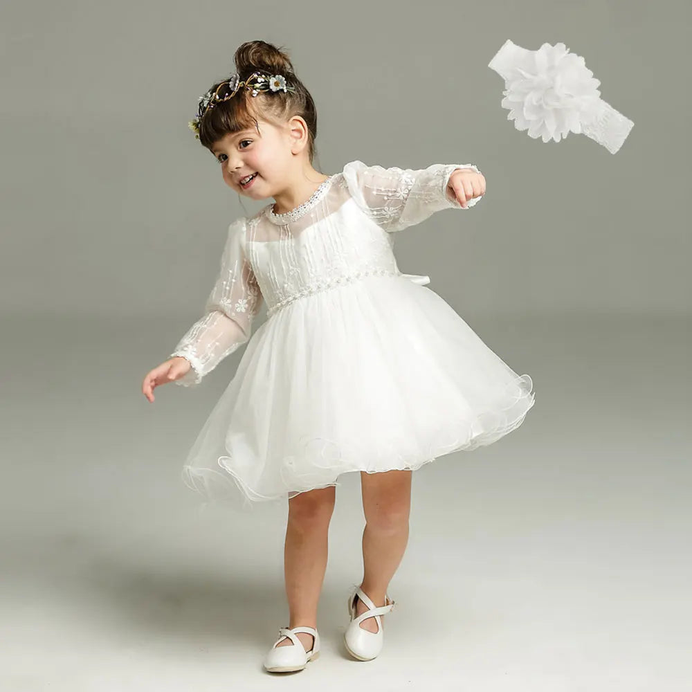 Hetiso Baby Girl Baptism Dress Infant Christening Dresses for Girls 1 first Birthday Party Princess Ball Gown for Wedding 3-24M