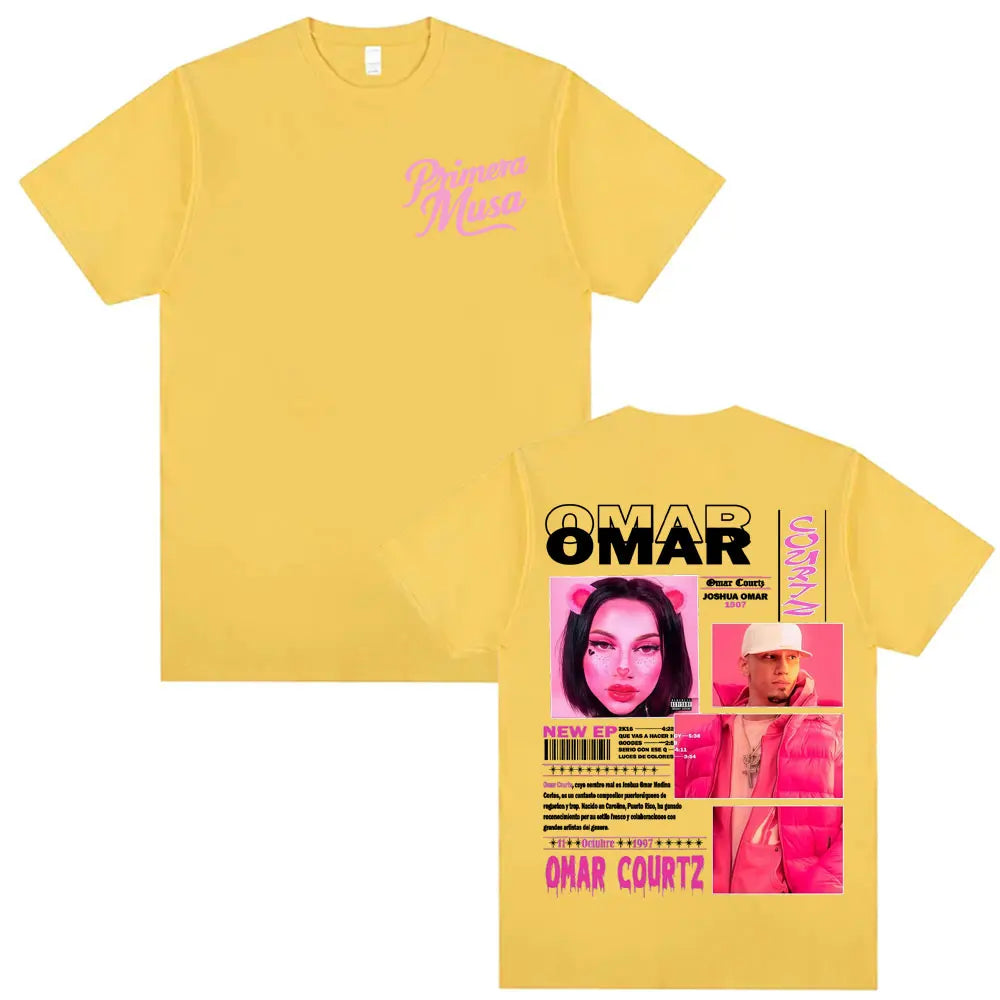 Rapper Omar Courtz Primera Musa 2025 Graphic T-shirts Men Women Vintage 90s Hip Hop Gothic T Shirt Summer Tops Oversized T-shirt