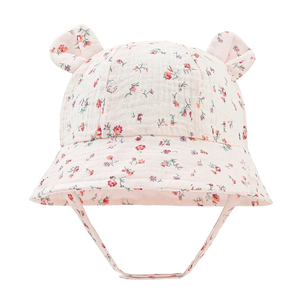 Spring Autumn Print Baby Bucket Hat Soft Cotton Girls Boys Outdoor Casual Panama Sun Cap Summer Infant Toddler Fisherman Hats