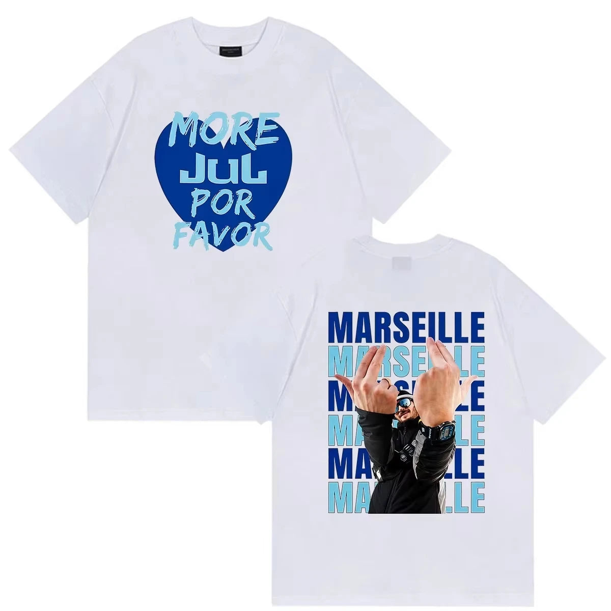 JUL C'est Marseille Bébé Album 2026 Print T Shirts Men Women Clothing Fans Short Sleeve T-shirt Casual pure Cotton Tops Tees